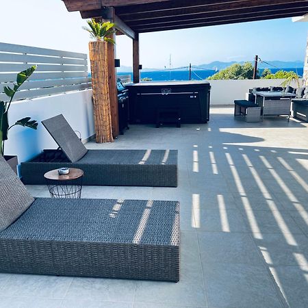 Odyssea Top View & Hot Jacuzzi Front Beach Кремасти Экстерьер фото